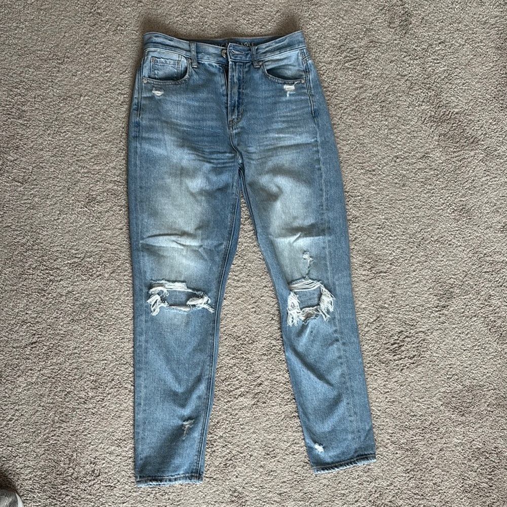 American Eagle Outfitters Blue Ankle Cropped Jeans